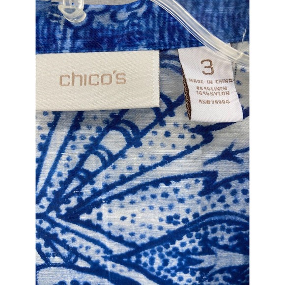 Chico's Blue Patterned Blazer - Picture 6 of 13